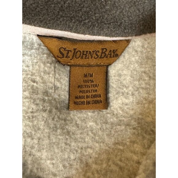 St  Johns Bay Mens Medium Brown Fleece Full Zip Vest Fall Winter Outdoor Jacket - Picture 3 of 7